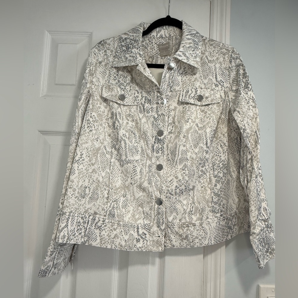 Chico's Snakeskin Print  Jacket